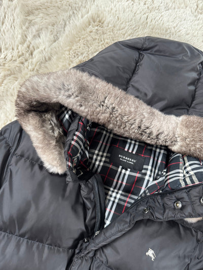 Burberry Black Label fur puffer
