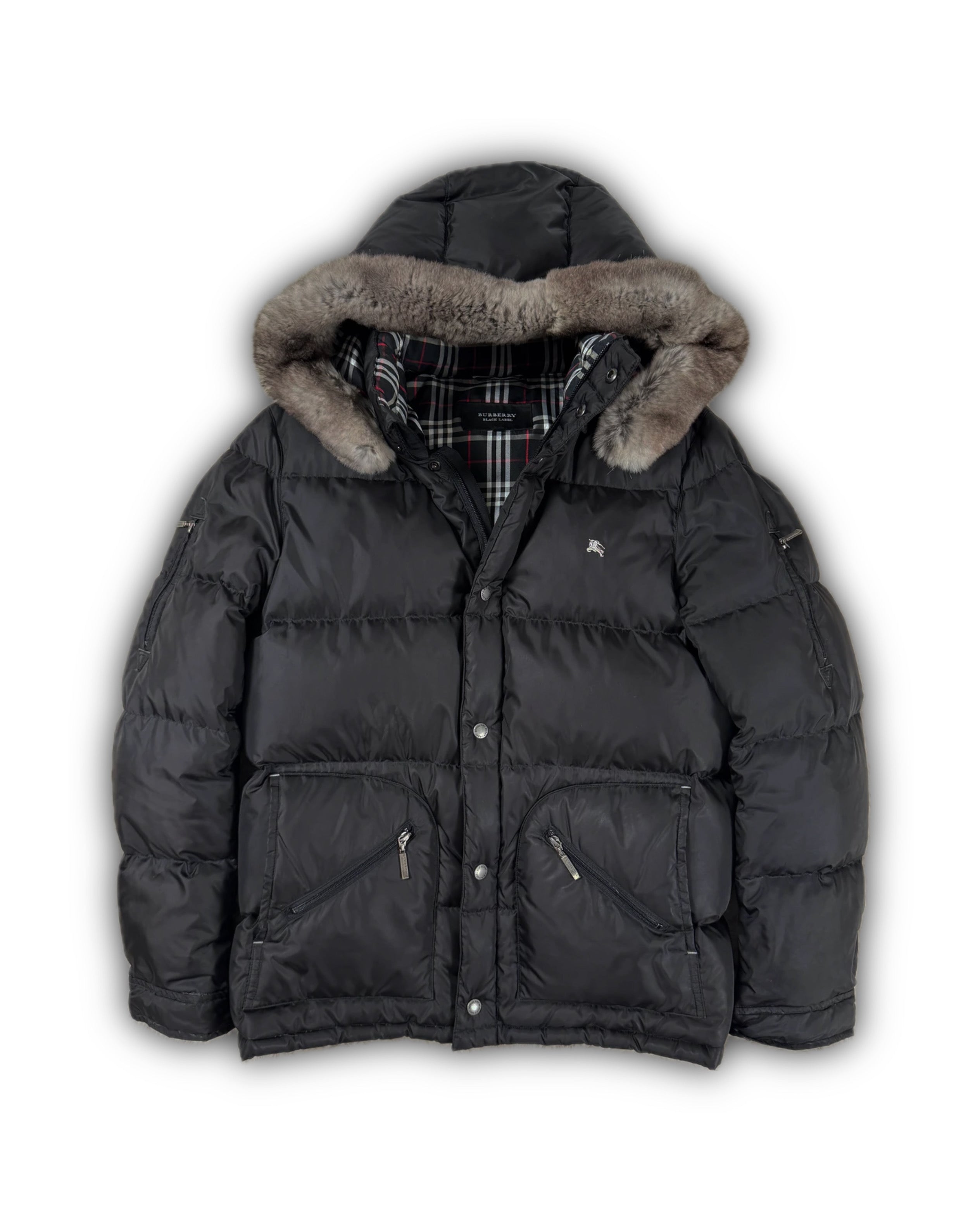 Burberry Black Label fur puffer