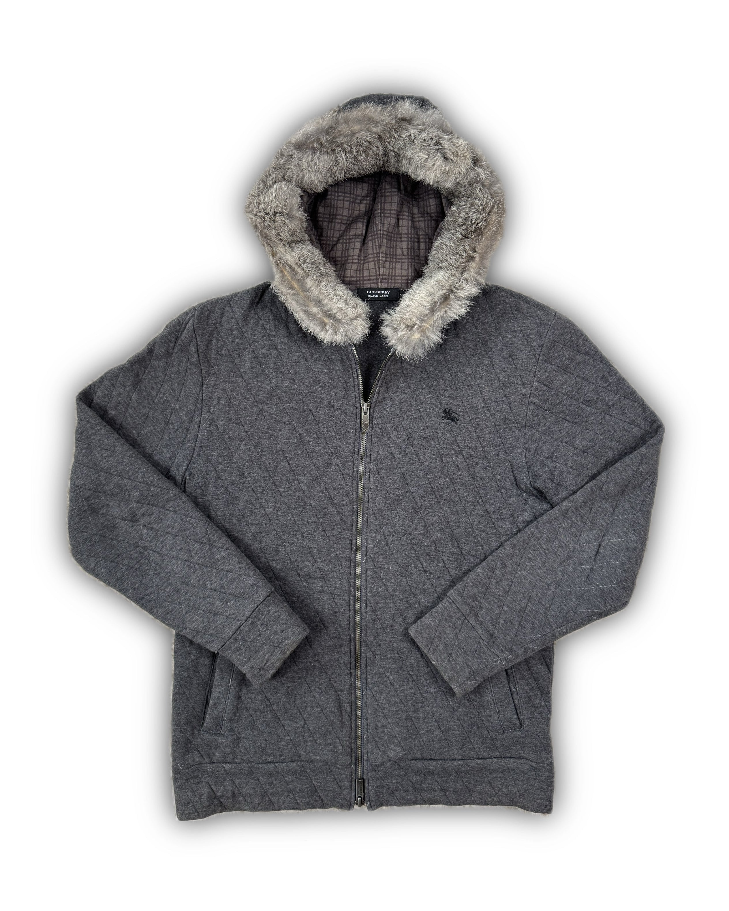 Burberry Black Label fur hoodie