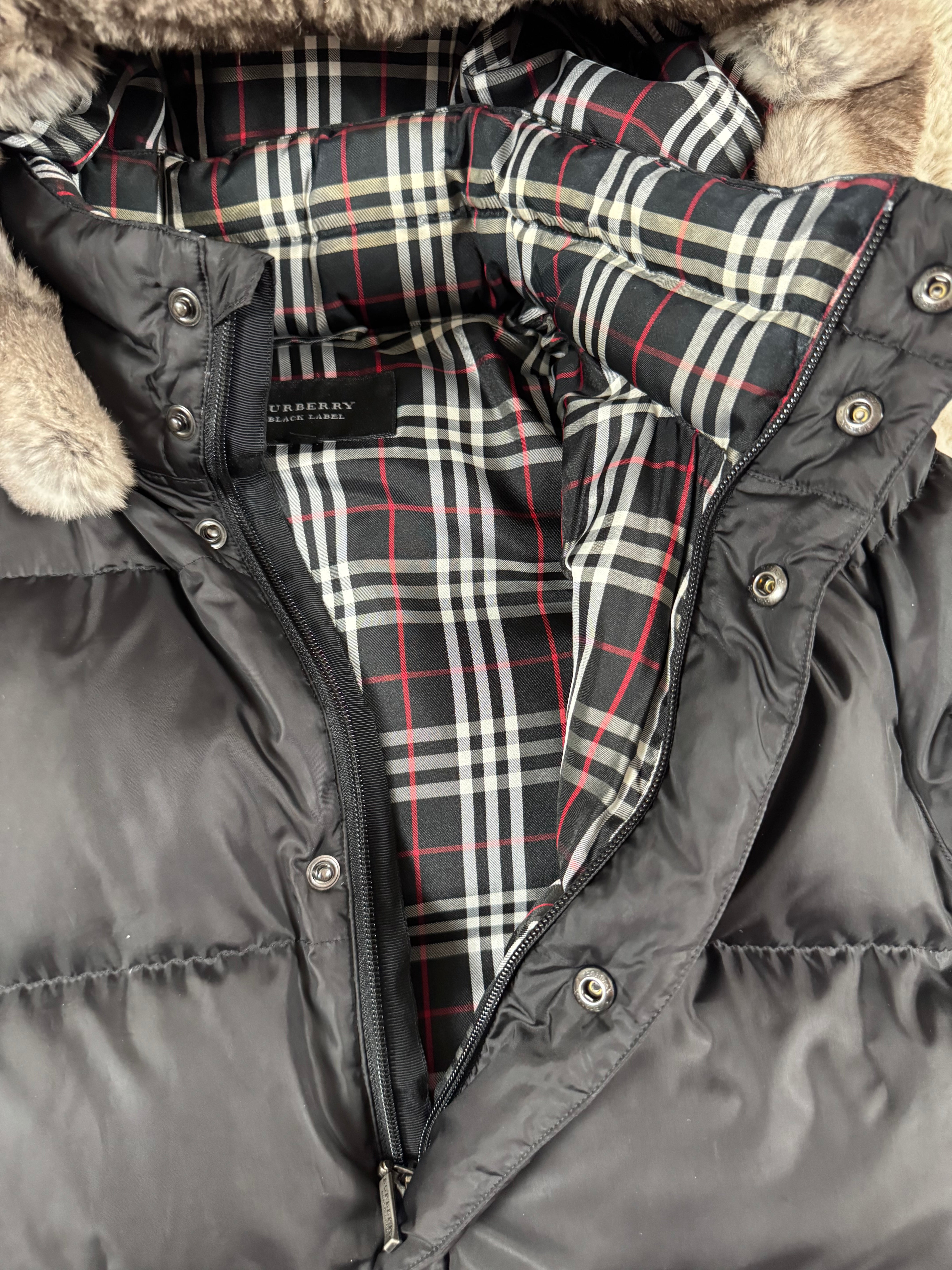 Burberry Black Label fur puffer
