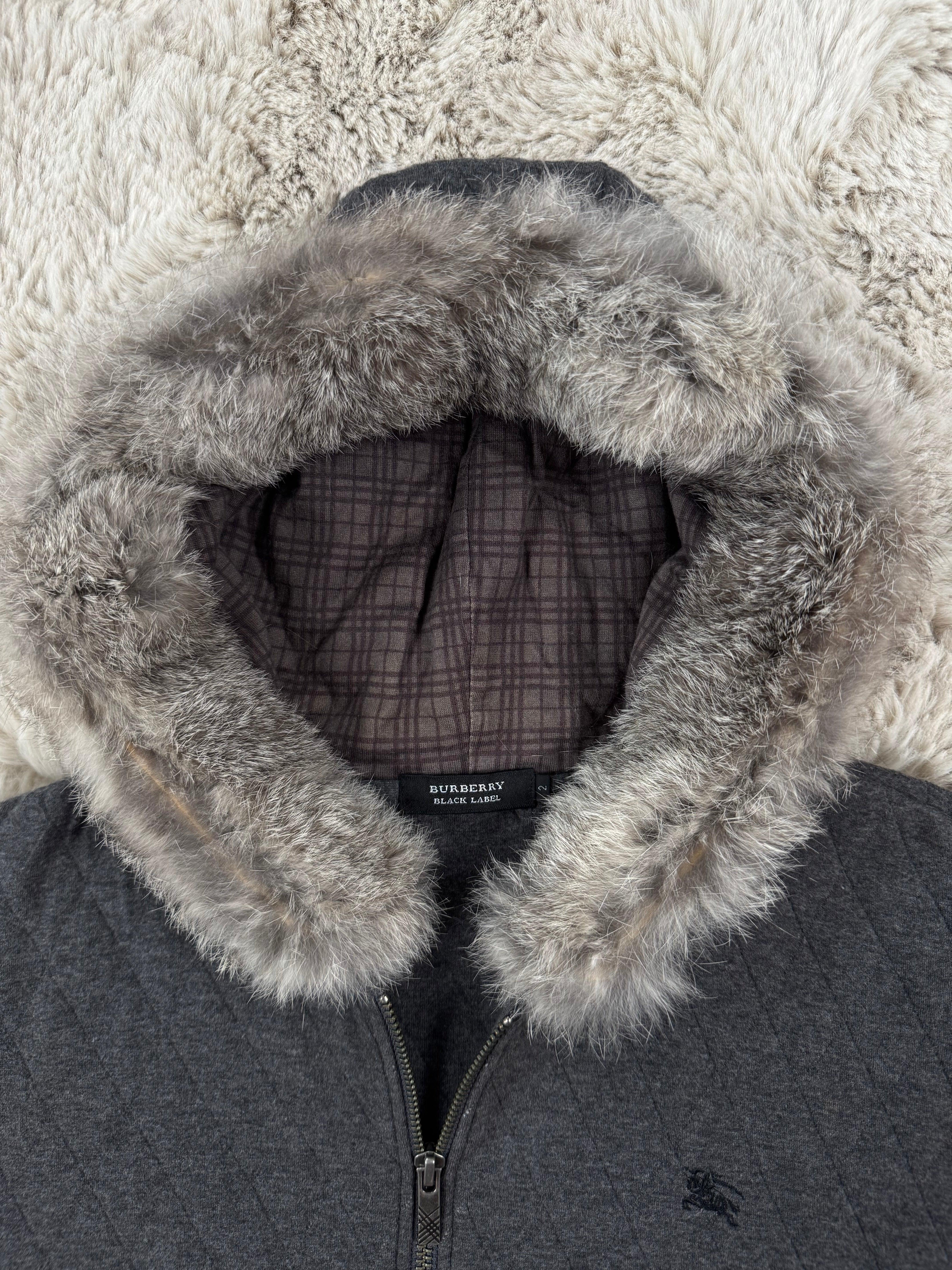 Burberry Black Label fur hoodie