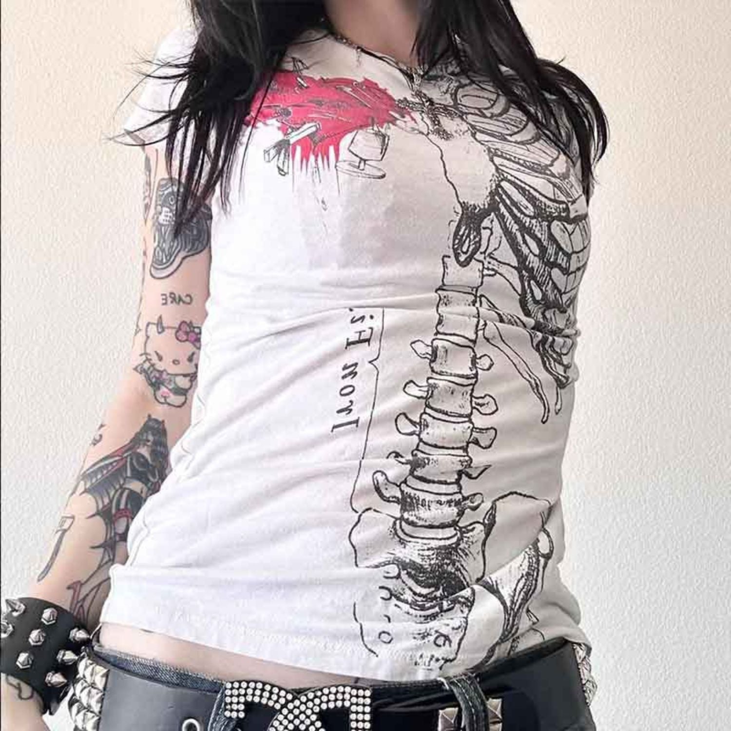 Skeleton Graphic Cotton Tee