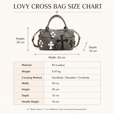 cross embedded bag