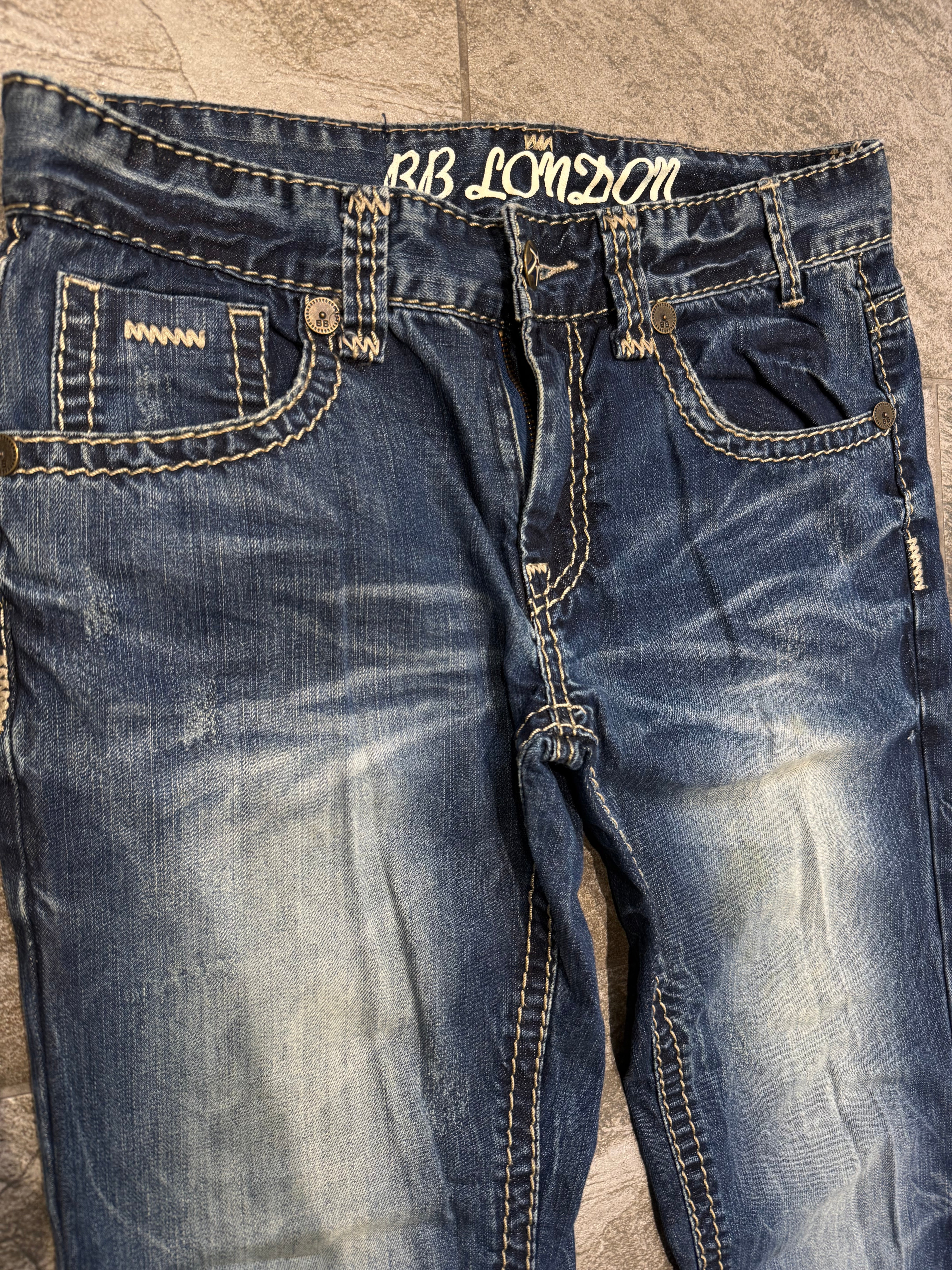 000’s BB London Union Jack Bootcut Jeans