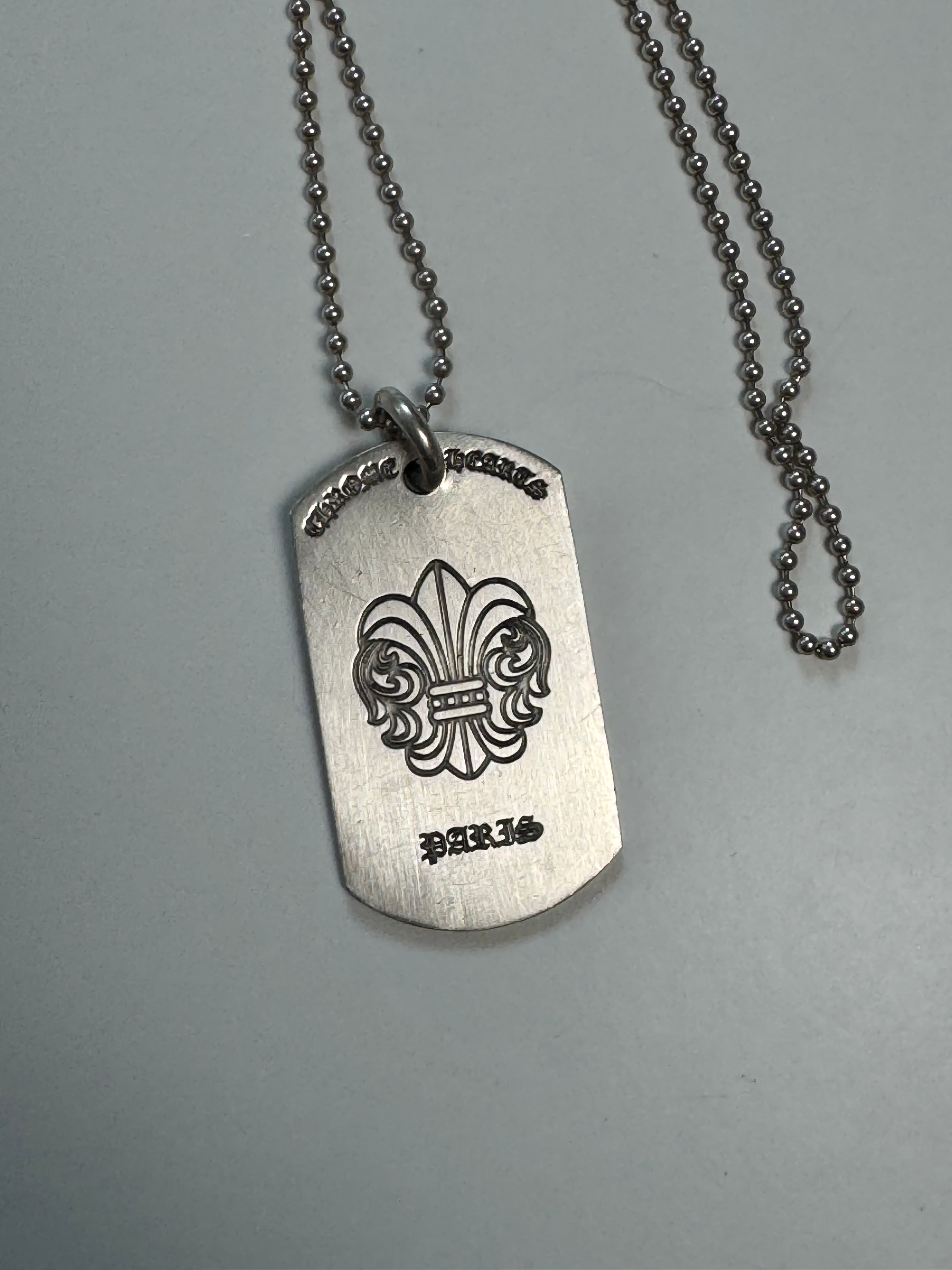 Chrome Hearts dog tag + 30’’ ball chain