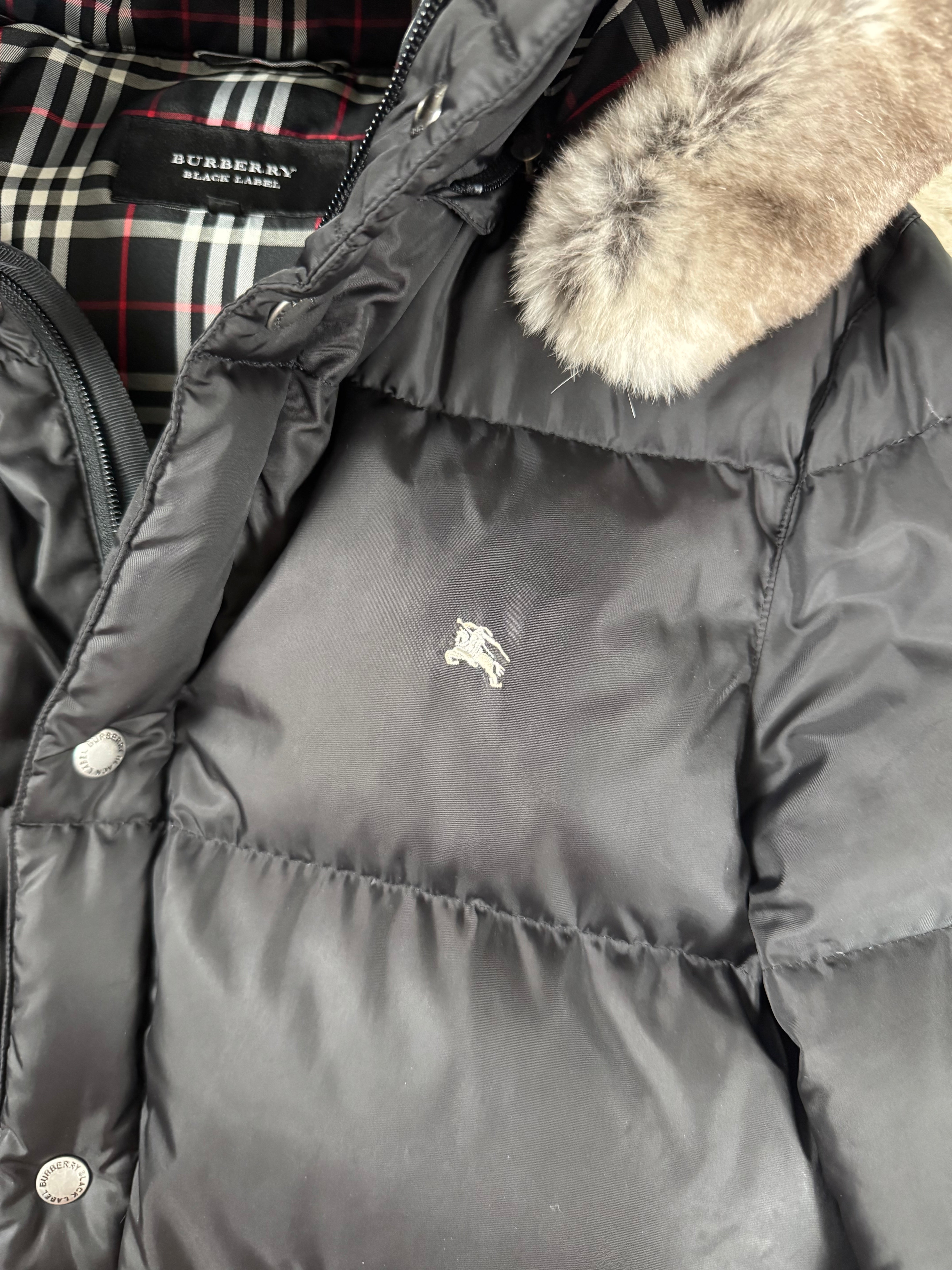 Burberry Black Label fur puffer