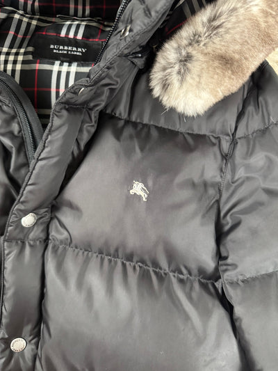 Burberry Black Label fur puffer