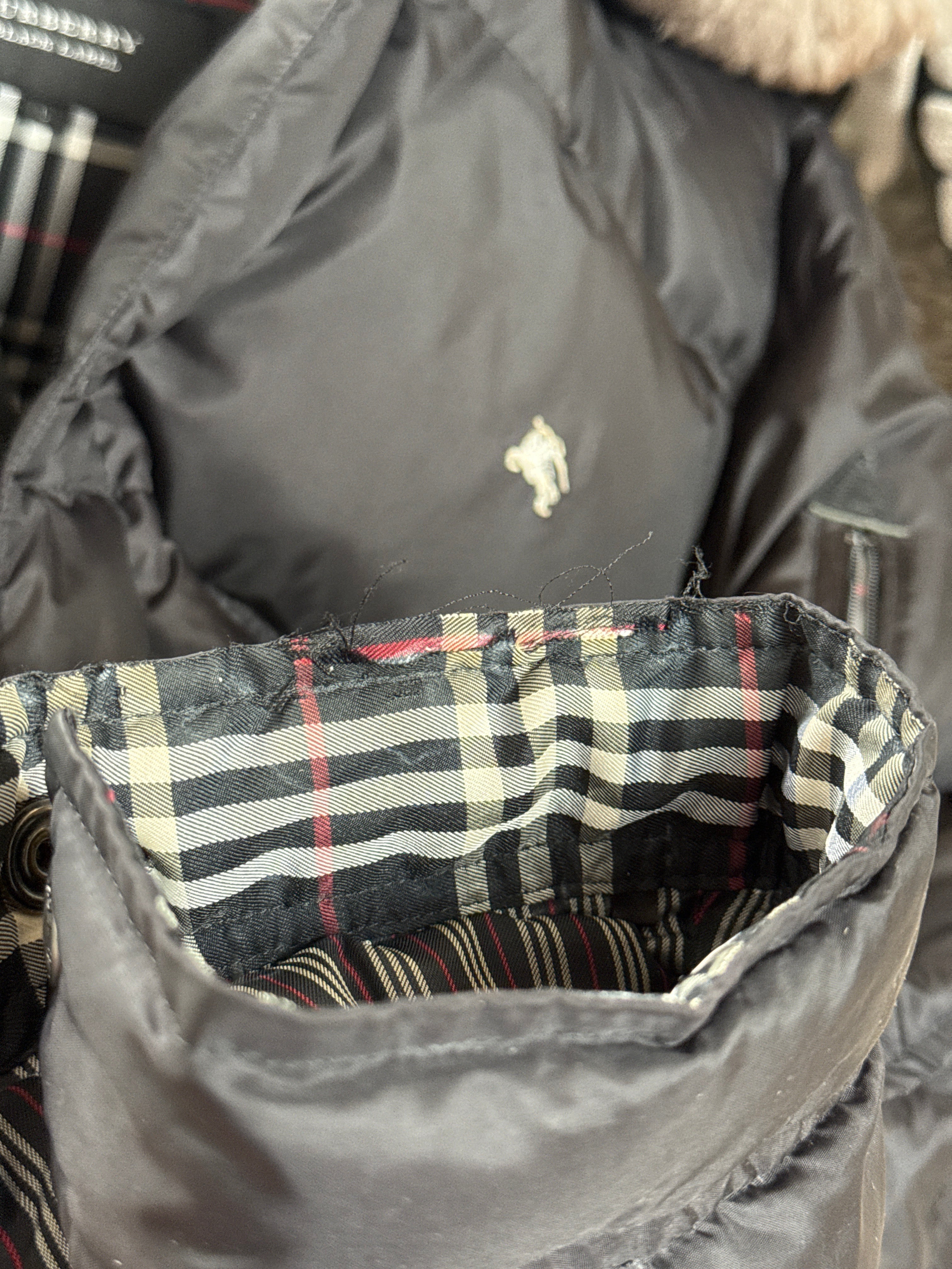 Burberry Black Label fur puffer