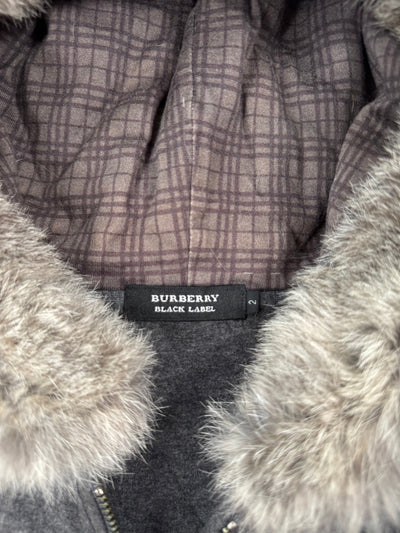 Burberry Black Label fur hoodie