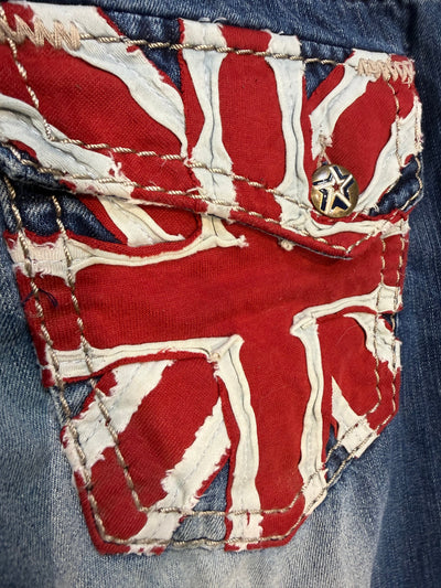 000’s BB London Union Jack Bootcut Jeans