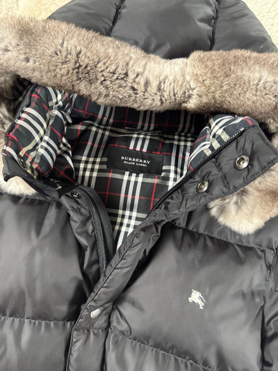 Burberry Black Label fur puffer
