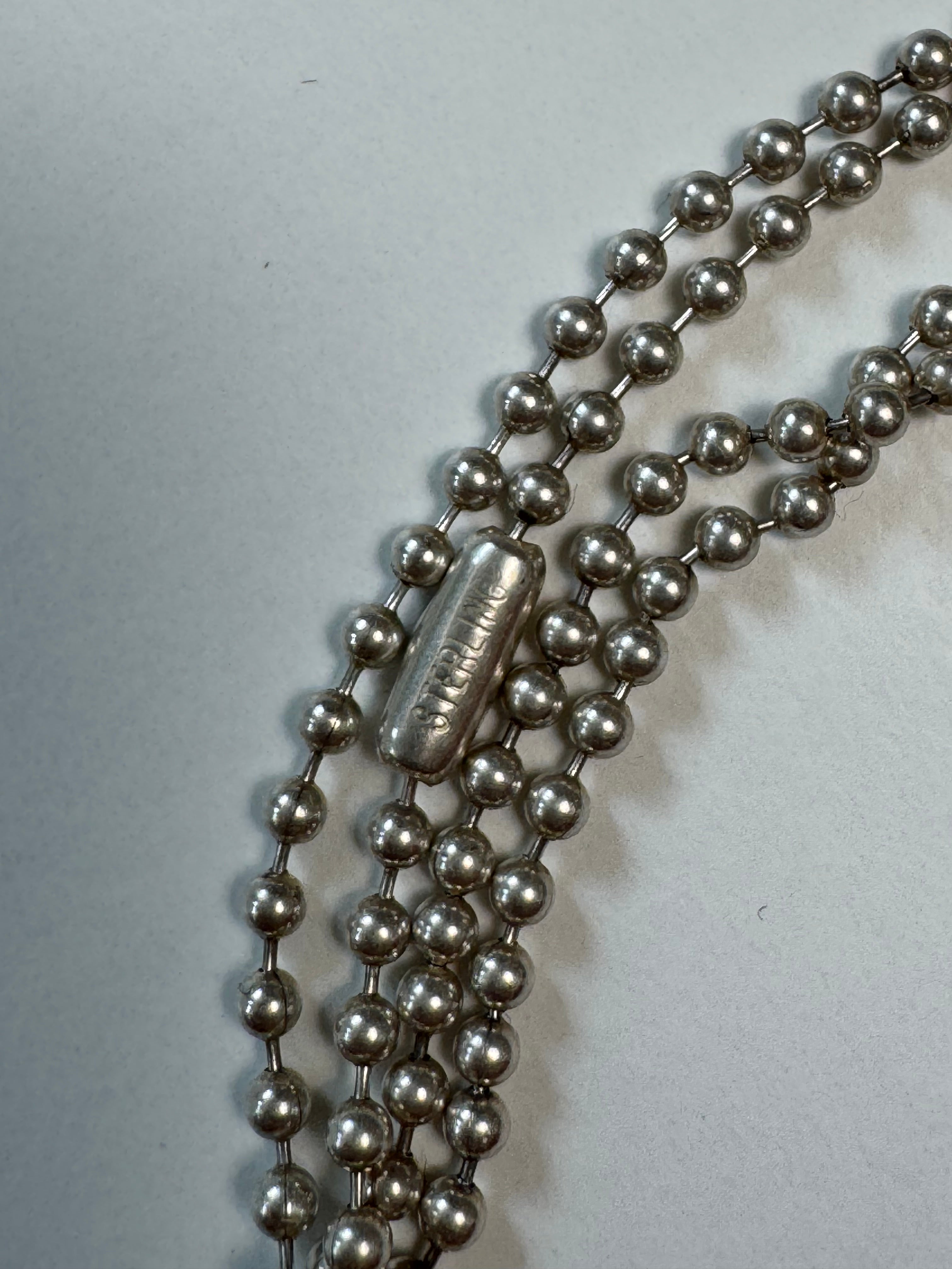 Chrome Hearts dog tag + 30’’ ball chain