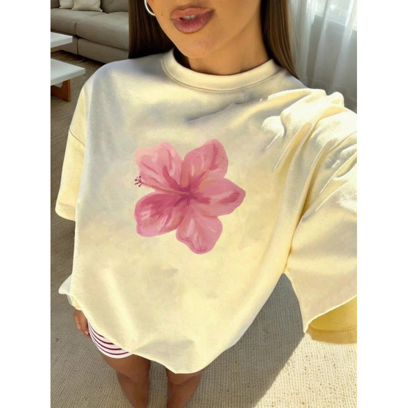 Blush Hibiscus Baby Tee