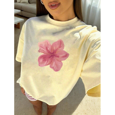 Blush Hibiscus Baby Tee