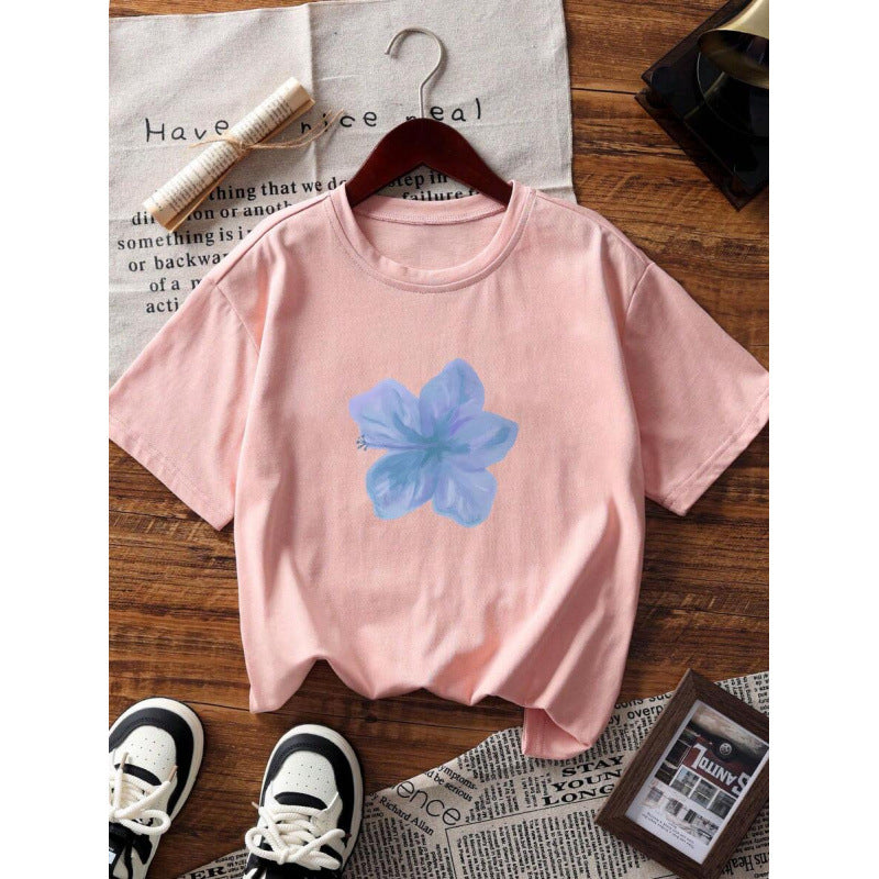 Blush Hibiscus Baby Tee