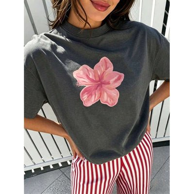 Blush Hibiscus Baby Tee