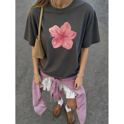 Blush Hibiscus Baby Tee
