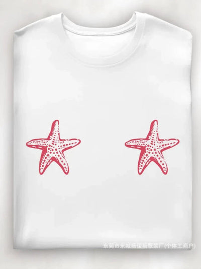 Red Starfish Baby Tee