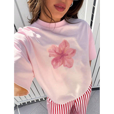 Blush Hibiscus Baby Tee