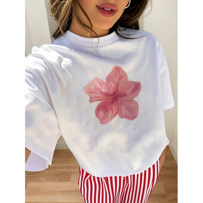Blush Hibiscus Baby Tee