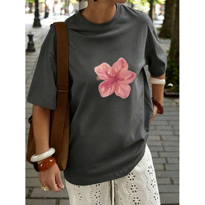 Blush Hibiscus Baby Tee
