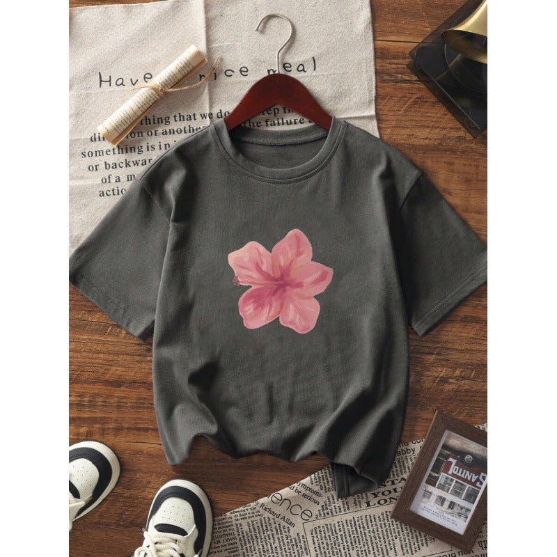 Blush Hibiscus Baby Tee