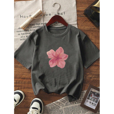 Blush Hibiscus Baby Tee