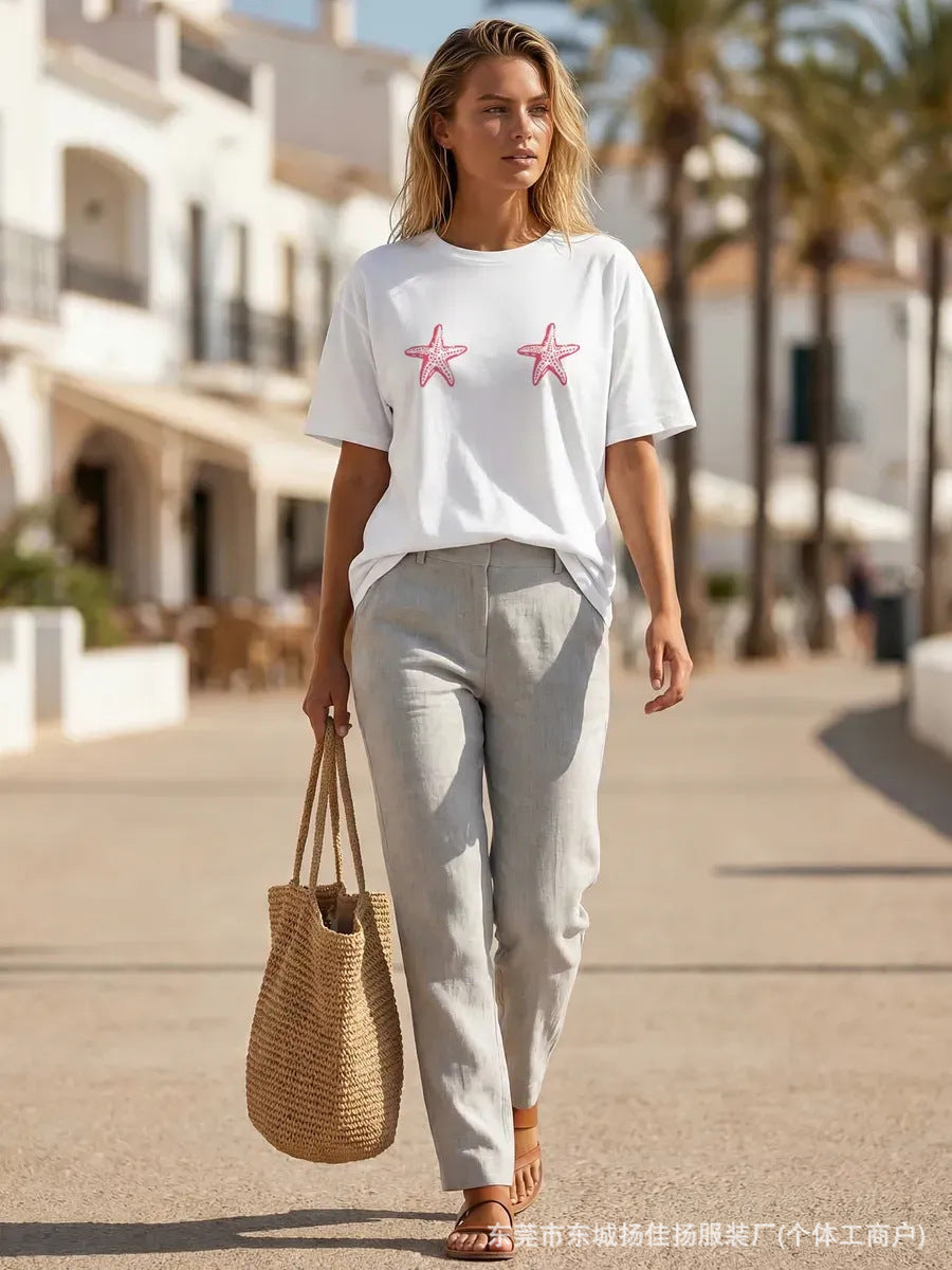 Red Starfish Baby Tee