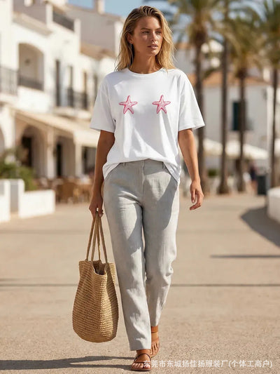 Red Starfish Baby Tee